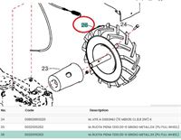 Eurosystems плътна гума с джанта 13 х 5 - 6, лява