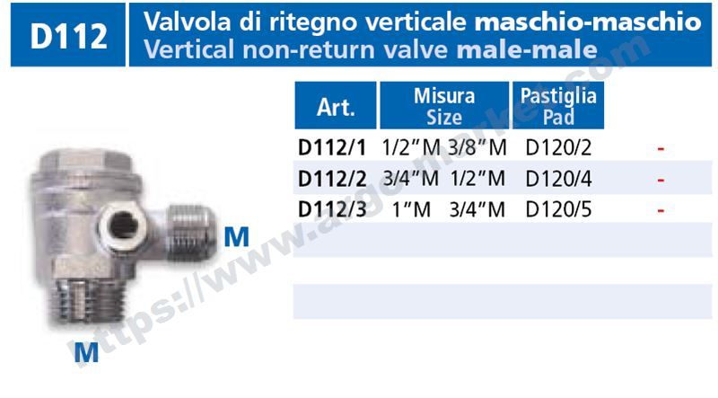Vepa възвратен клапан 3/4М - 1/2М главна снимка