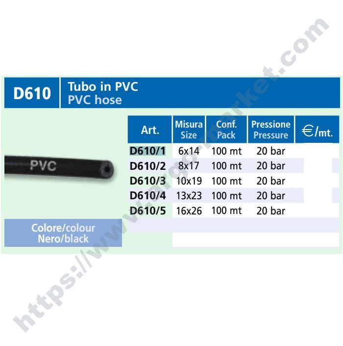 Vepa маркуч 8 х 17, PVC главна снимка