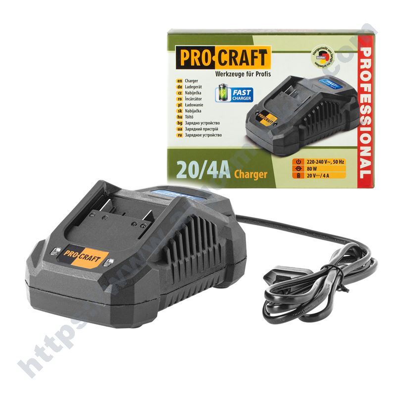 Procraft бързо зарядно 20 V/4A главна снимка