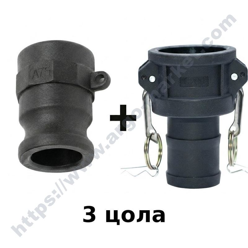 Камлок връзка 3"F цола, пластмаса главна снимка